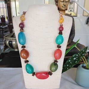Tagua Nut ACAI seeds Necklace ser, Earrings, multicolor handmade artisanal
